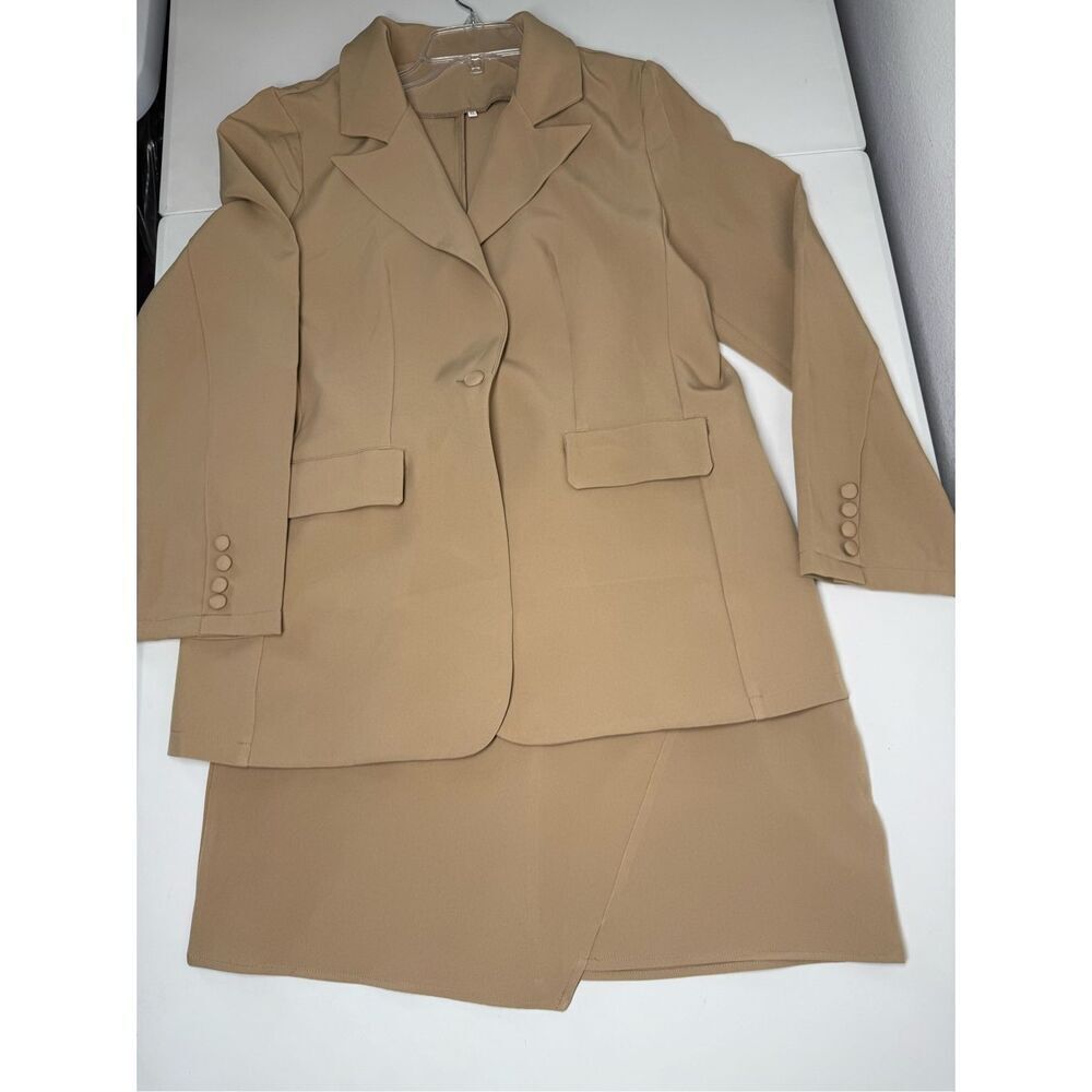 Women’s 2PC Skirt Suit Women’s 1 Button Blazer Long Sleeve Sz XL See Description